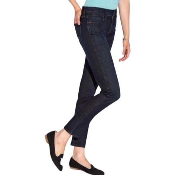 LUCKY BRAND SZ 0/25 Charlotte Rail Skinny Cropped Mid-rise Blue Jeans - Picture 3 of 13